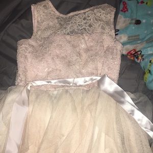 A light pink dress
